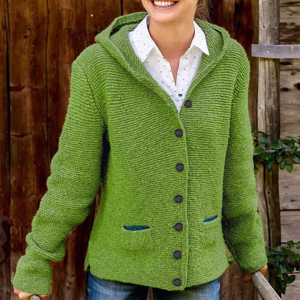 Valenzora | Stilvolle Strickjacke mit Kapuze