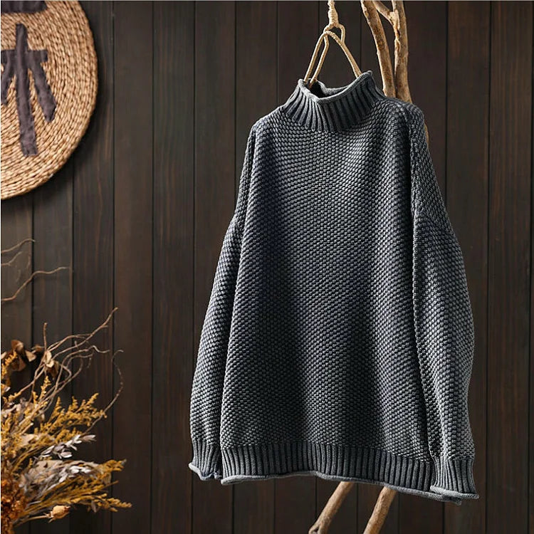 Knit sweater with collar
