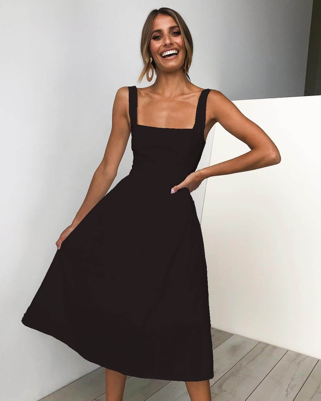 Valenzora | Party Solid Color Dress