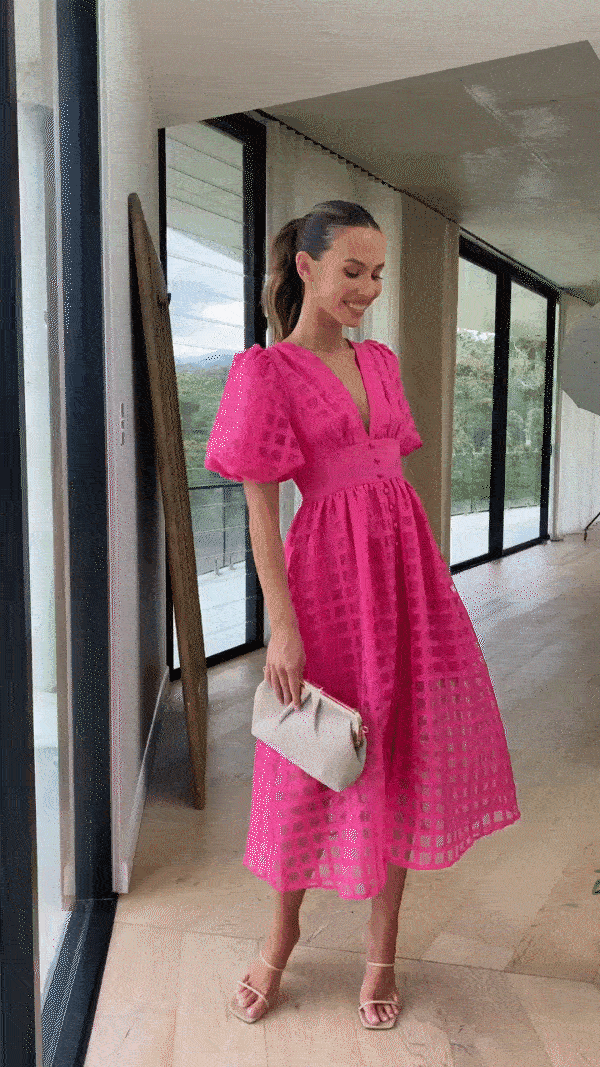 Valenzora | Midikleid mit Puffärmeln