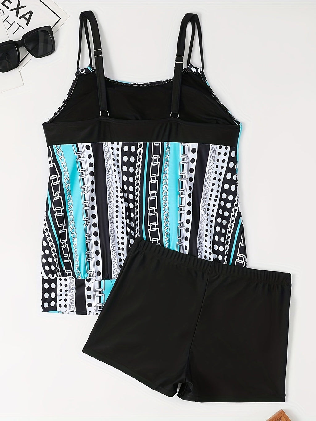 Valenzora | Tankini set with stripes and dots