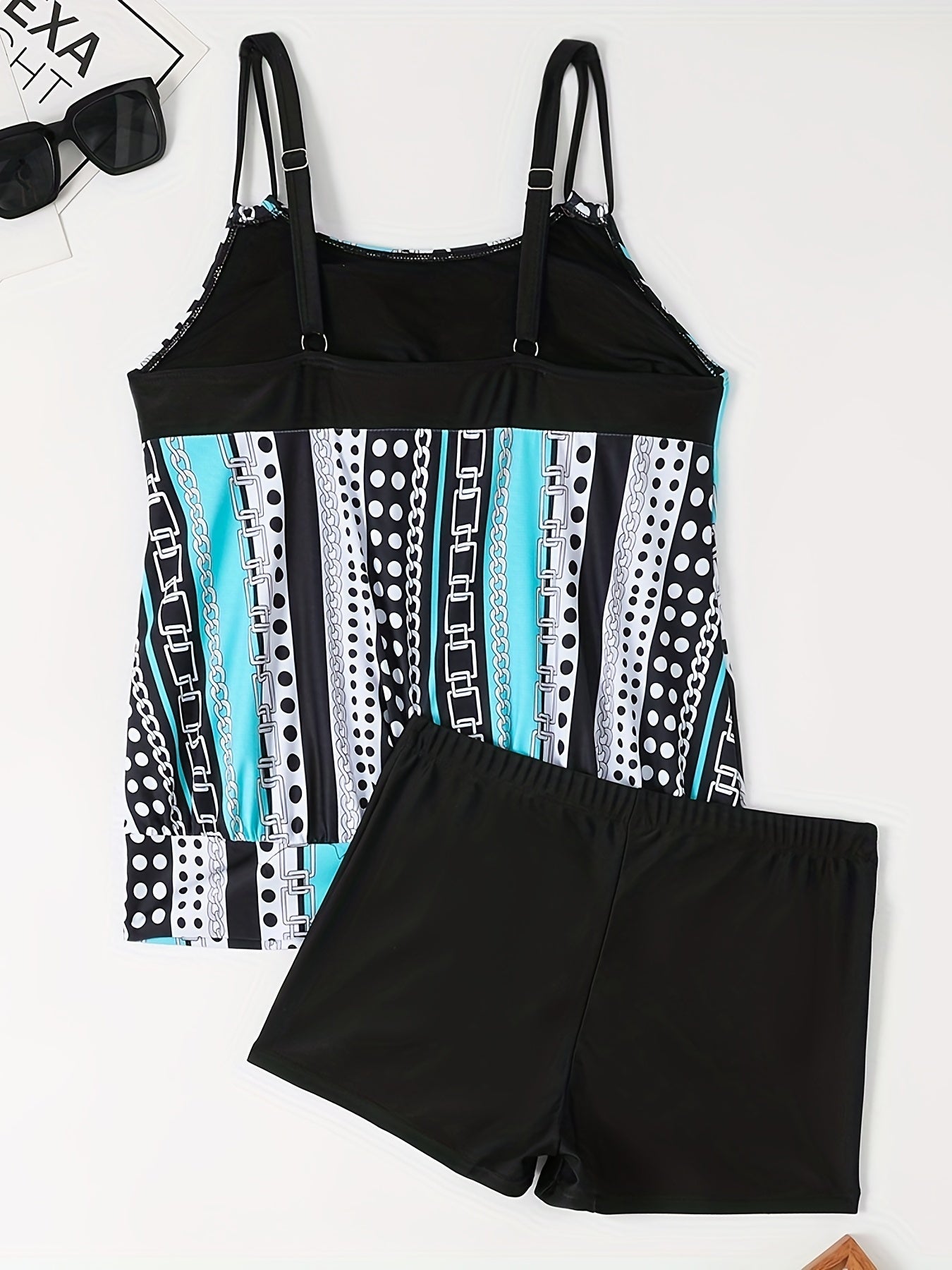 Valenzora | Tankini set with stripes and dots