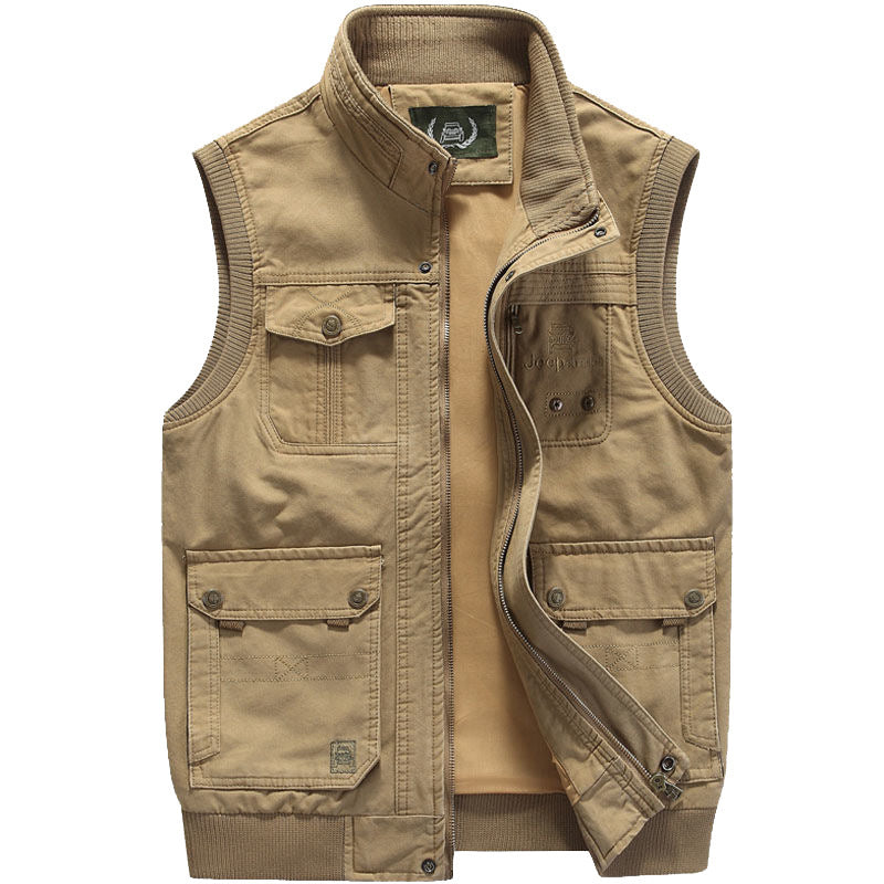 Valenzora | Casual Cotton Vest with Multiple Pockets