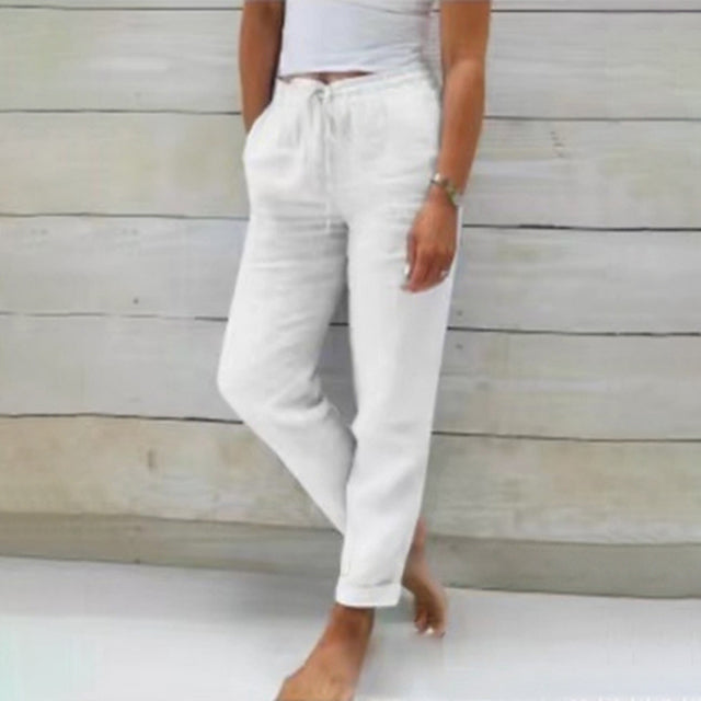 Valenzora | Casual, straight-cut linen trousers