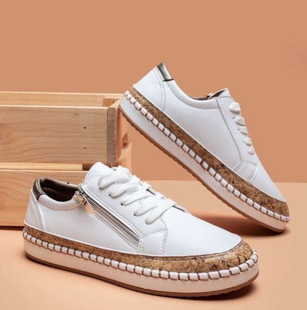 Valenzora | Floral Orthopedic Zipper Sneakers