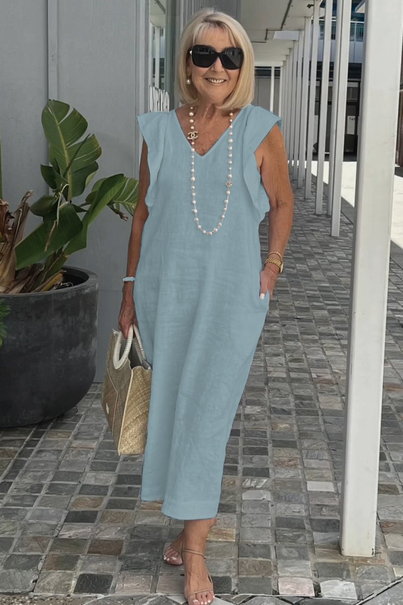 Valenzora | Casual dress made of cotton and linen