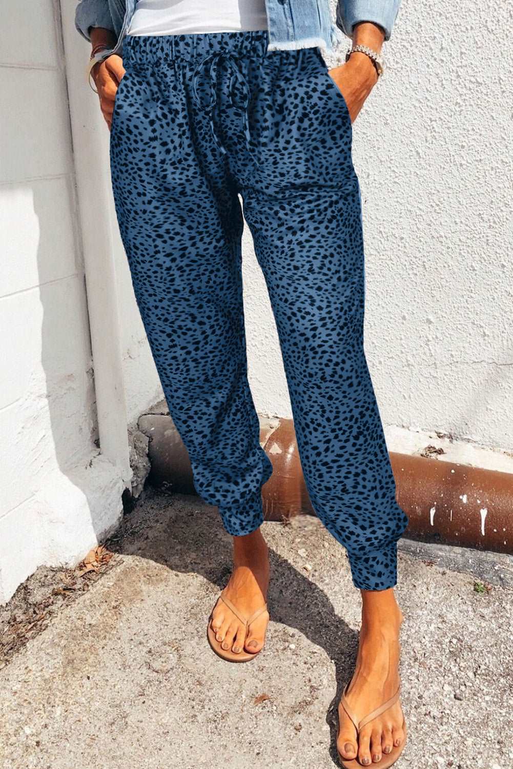 Valenzora | Leopard print jogging pants with pockets