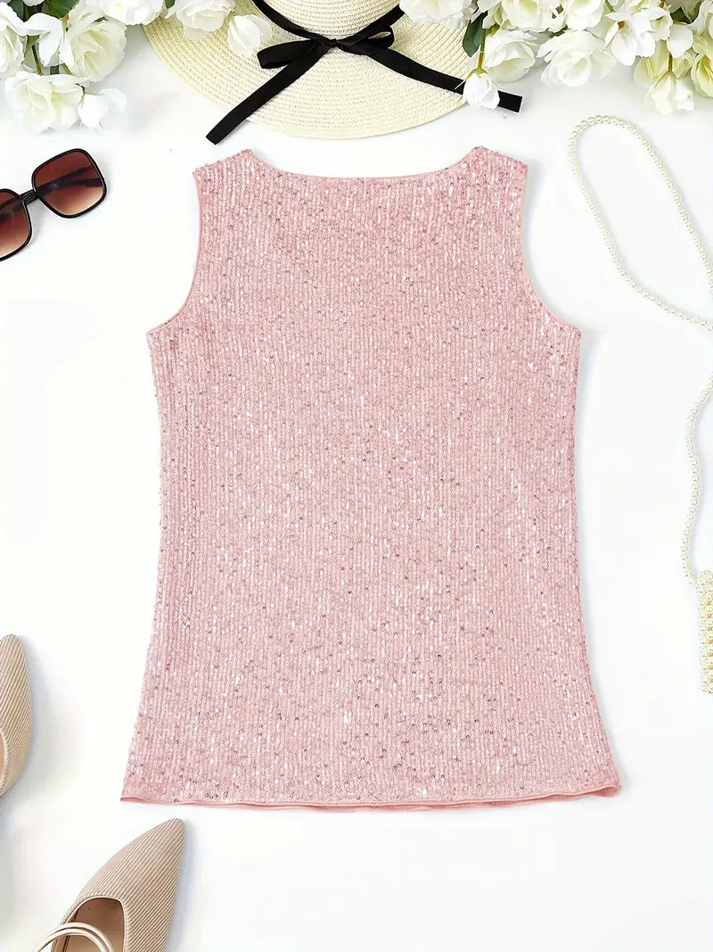 Valenzora | Elegant sleeveless top with sequins