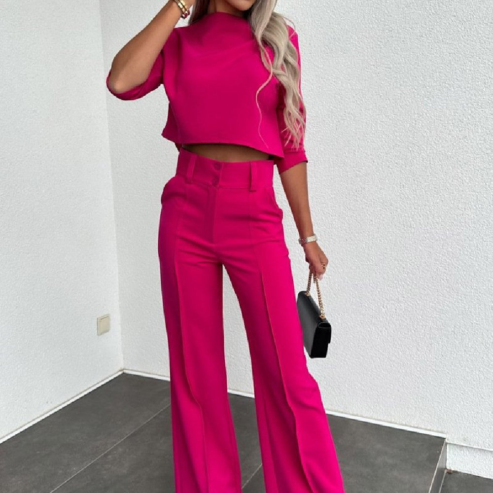 Valenzora fitted wide-leg fashion tops