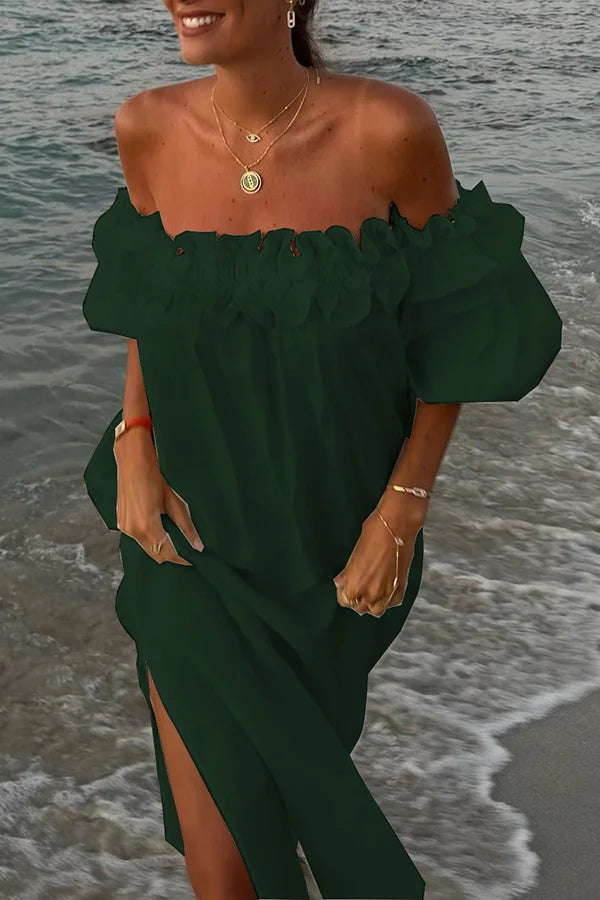 Valenzora - Midi dress with ruffles