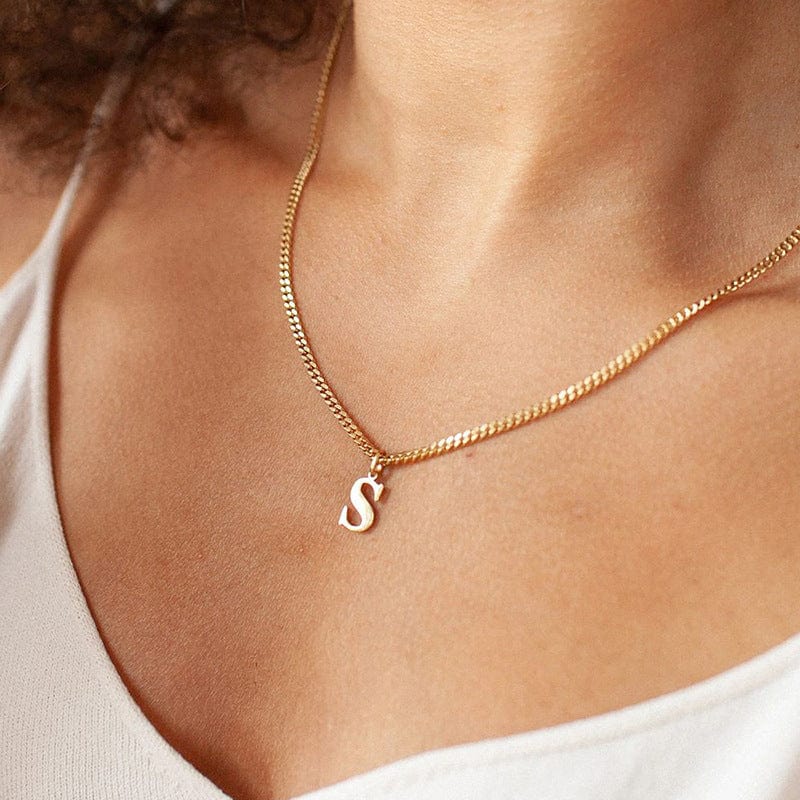 Valenzora | Letters All Match 14k Stainless Steel Necklace