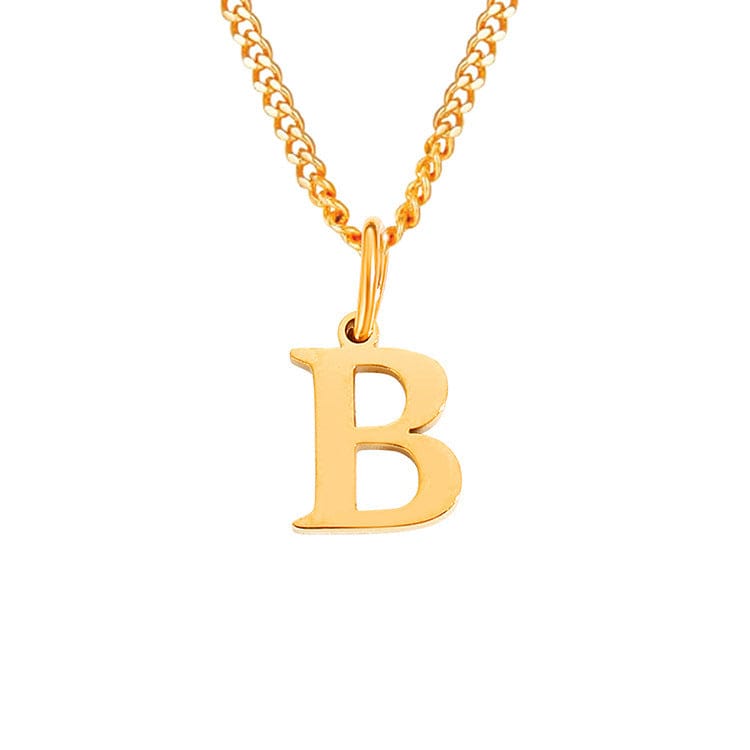 Valenzora | Letters All Match 14k Stainless Steel Necklace