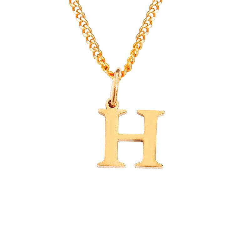 Valenzora | Letters All Match 14k Stainless Steel Necklace