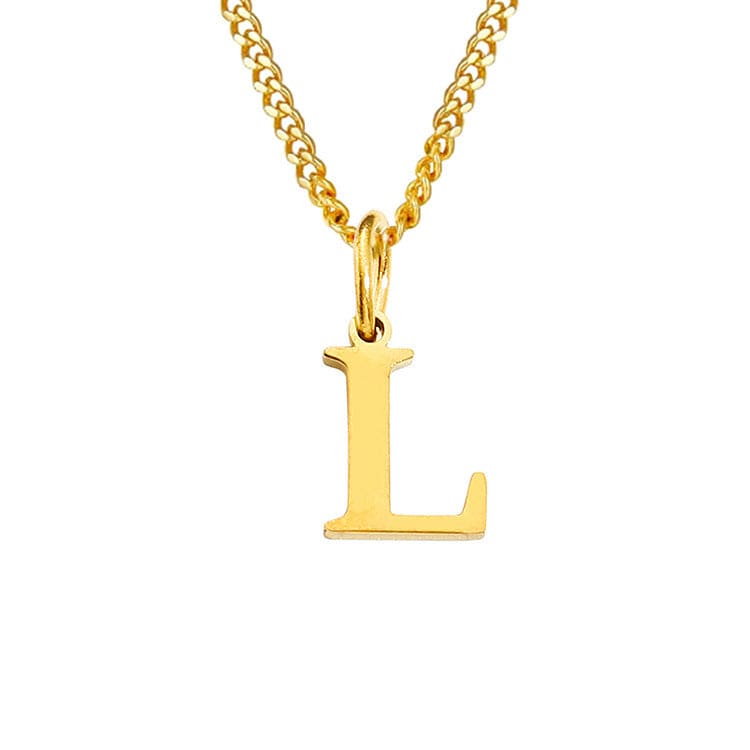 Valenzora | Letters All Match 14k Stainless Steel Necklace