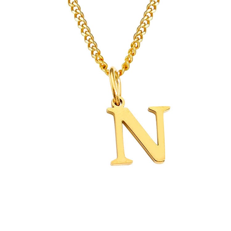 Valenzora | Letters All Match 14k Stainless Steel Necklace