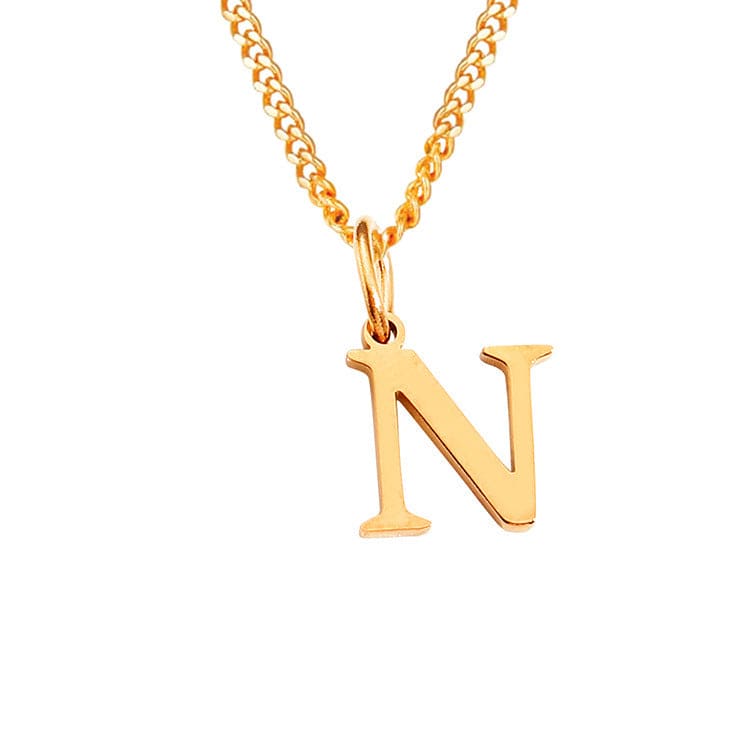Valenzora | Letters All Match 14k Stainless Steel Necklace