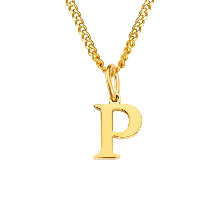 Valenzora | Letters All Match 14k Stainless Steel Necklace