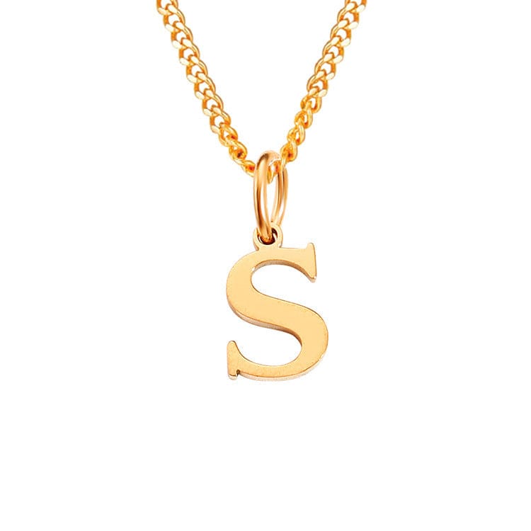 Valenzora | Letters All Match 14k Stainless Steel Necklace