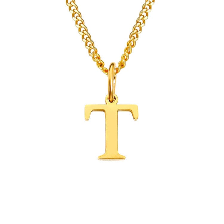 Valenzora | Letters All Match 14k Stainless Steel Necklace