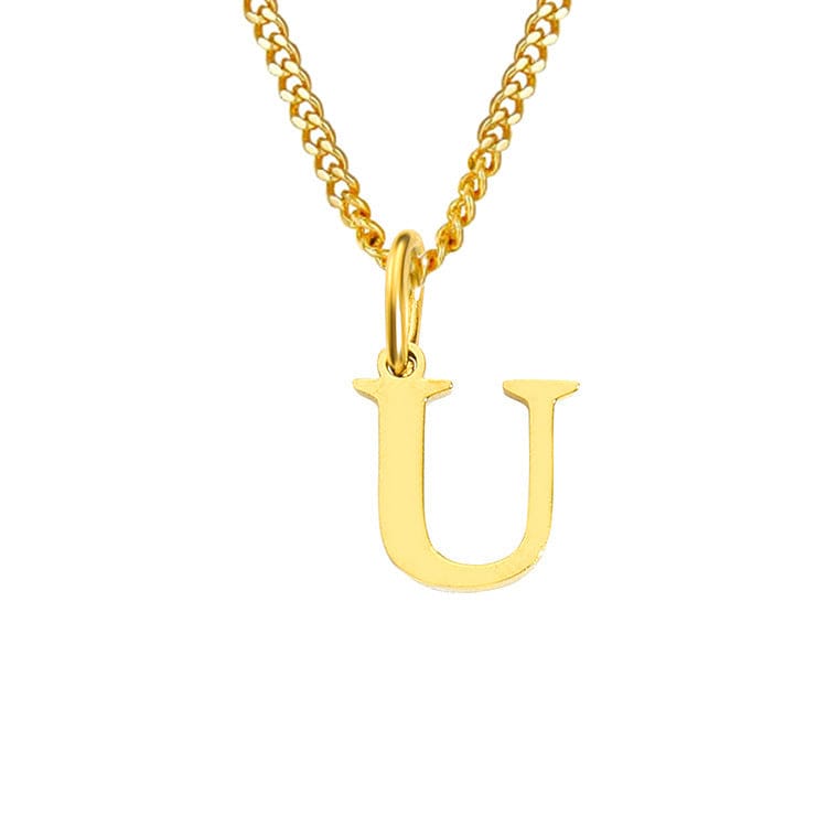 Valenzora | Letters All Match 14k Stainless Steel Necklace