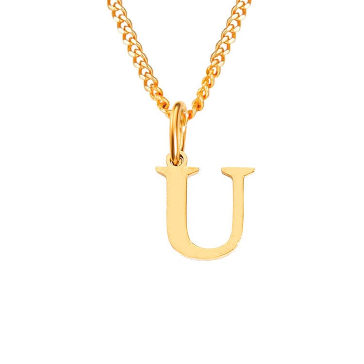 Valenzora | Letters All Match 14k Stainless Steel Necklace