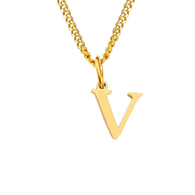 Valenzora | Letters All Match 14k Stainless Steel Necklace