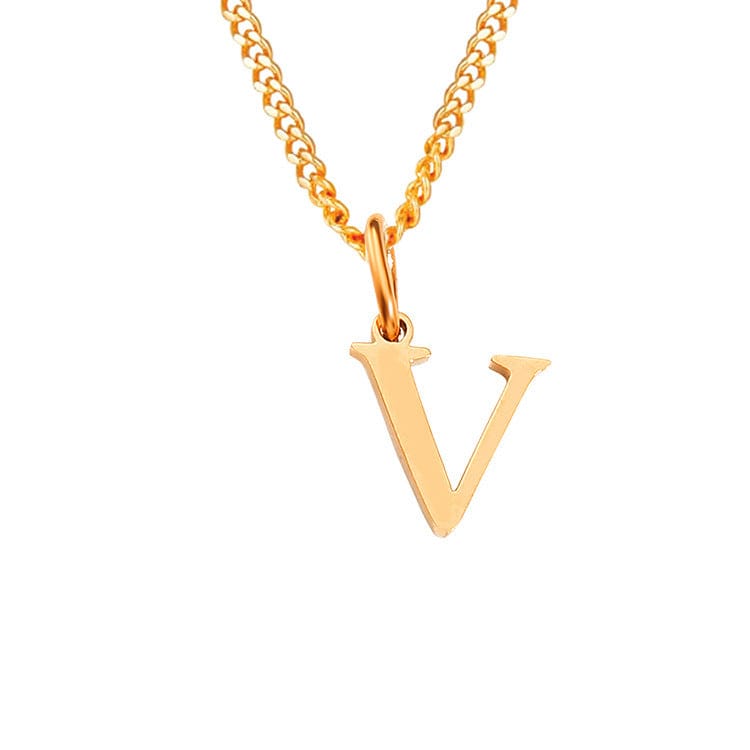 Valenzora | Letters All Match 14k Stainless Steel Necklace