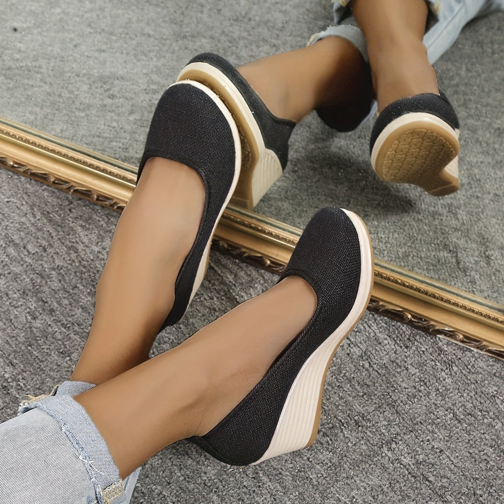 Valenzora | Breathable wedge heel slippers