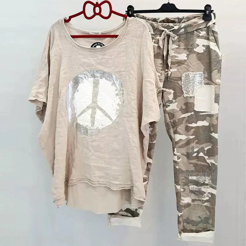 Valenzora | Zweiteiliges Tarn-Outfit für Damen – trendiges Outfit