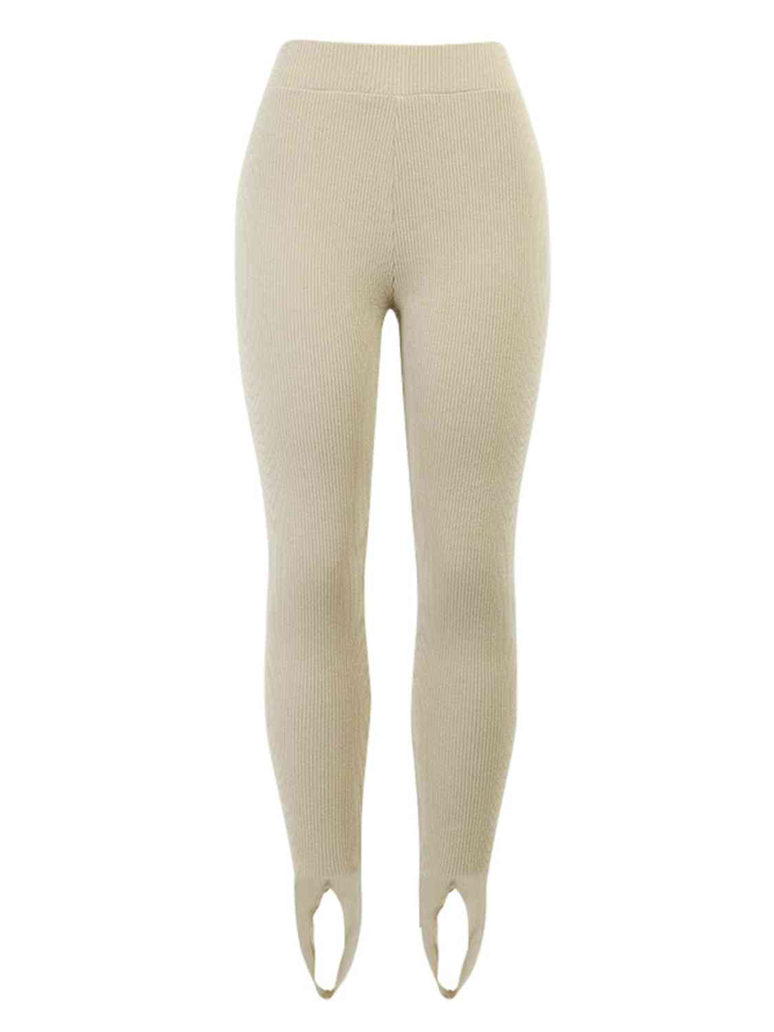 Valenzora | Ribbed Mid-Waist Leggings