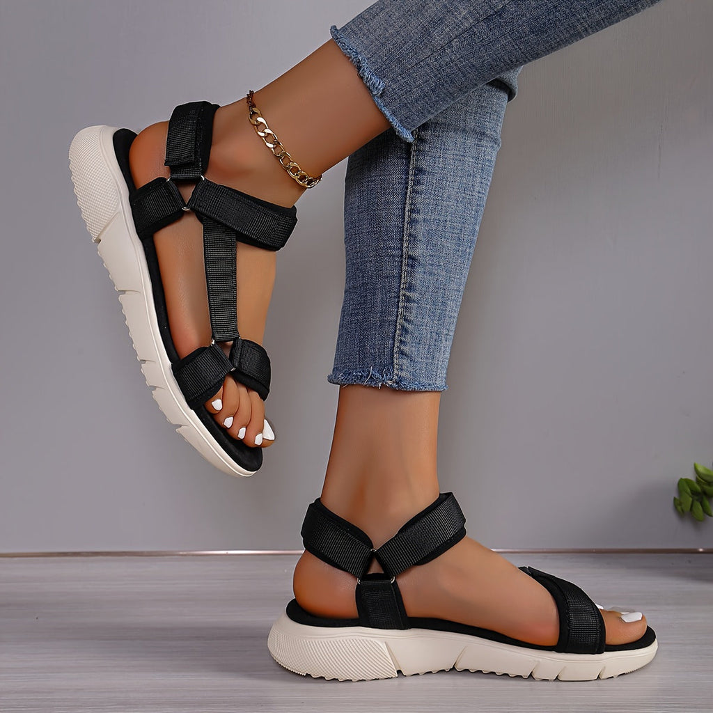 Valenzora | Women's Sandals: Color Block, Non-Slip, Elegant, Lightweight, Outdoor, Summer