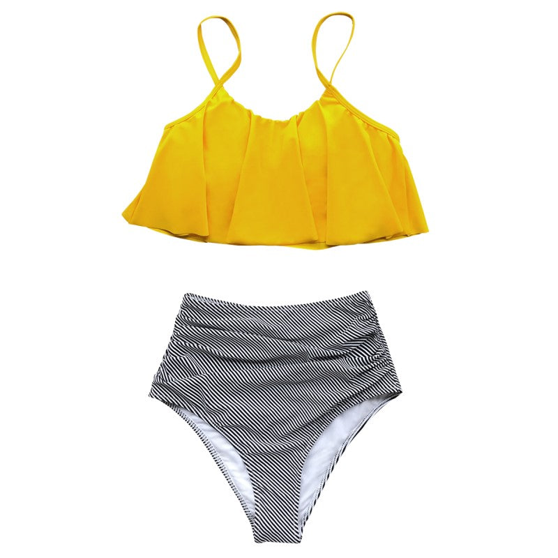 Valenzora | Farbenfroher Bikini mit Rüschen