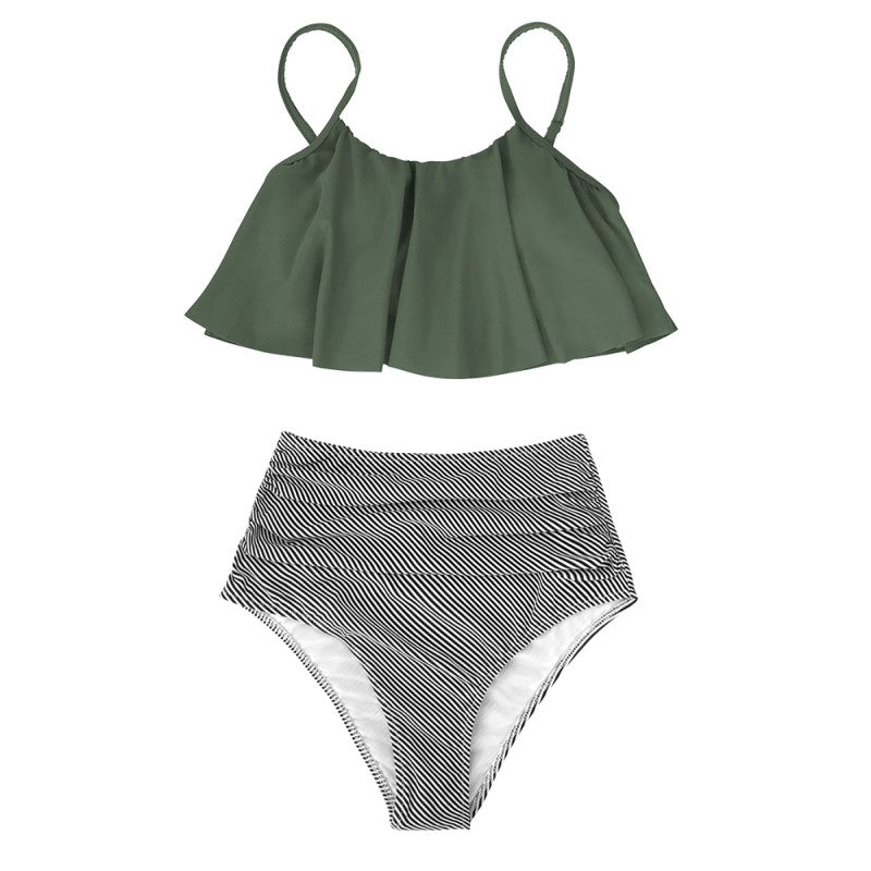 Valenzora | Farbenfroher Bikini mit Rüschen