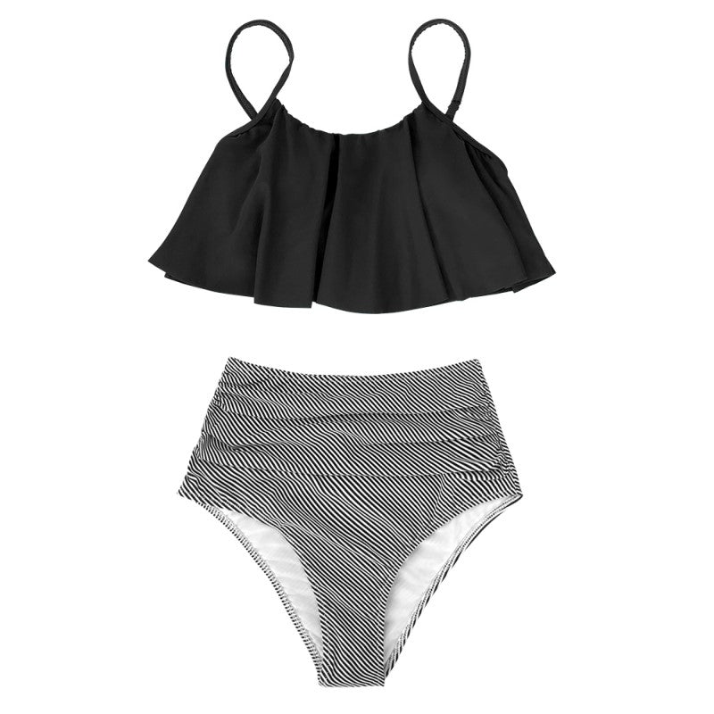 Valenzora | Farbenfroher Bikini mit Rüschen