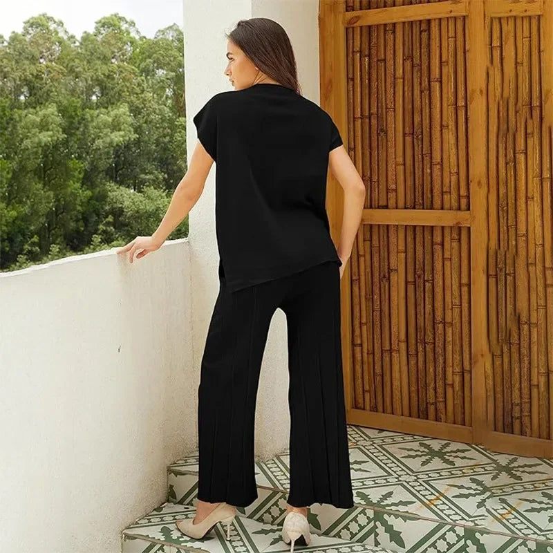 Valenzora | Elegant two-piece set with wide legs
