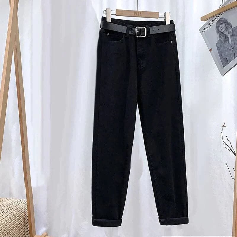 Valenzora | Jeans High Waist Straight Leg Classic 5 Pocket Design Casual Comfort