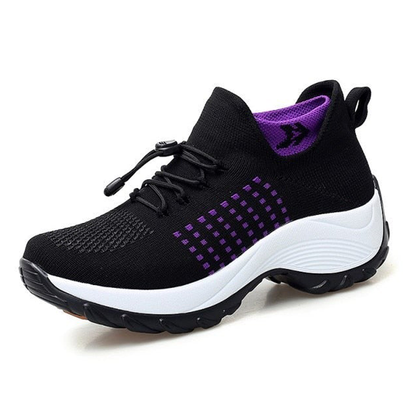 Valenzora | Breathable Slip-on Sneakers with Adjustable Laces for Women