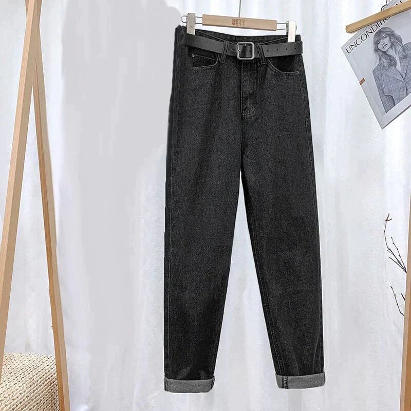 Valenzora | Jeans High Waist Straight Leg Classic 5 Pocket Design Casual Comfort