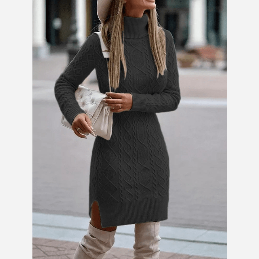 Valenzora | Stylish boho roll-neck dress for women