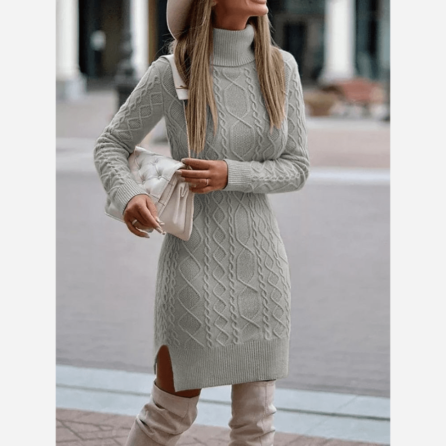 Valenzora | Elegantes Boho-Rollkragenkleid für Damen