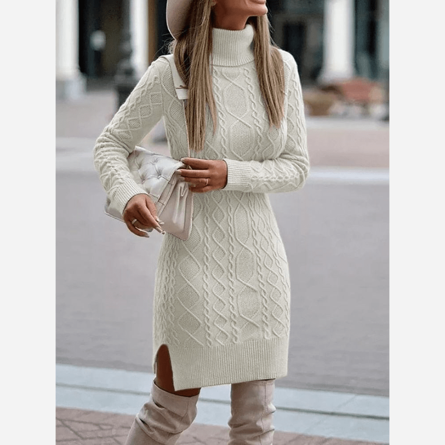 Valenzora | Stylish boho roll-neck dress for women