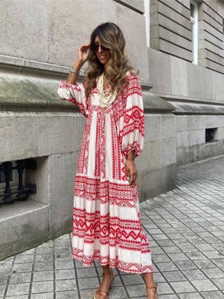 Valenzora | Retro Print Dress