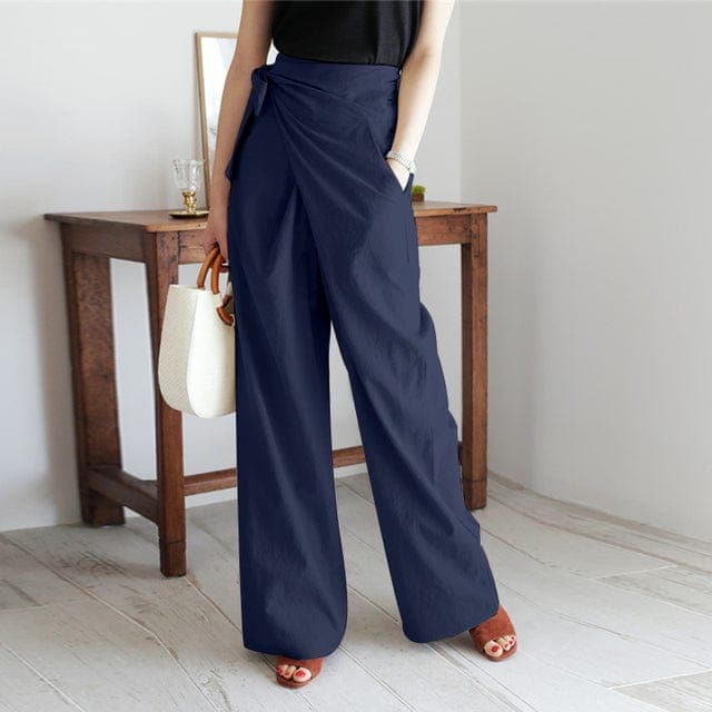 Valenzora | Trendy High-Waisted Wrap Pants