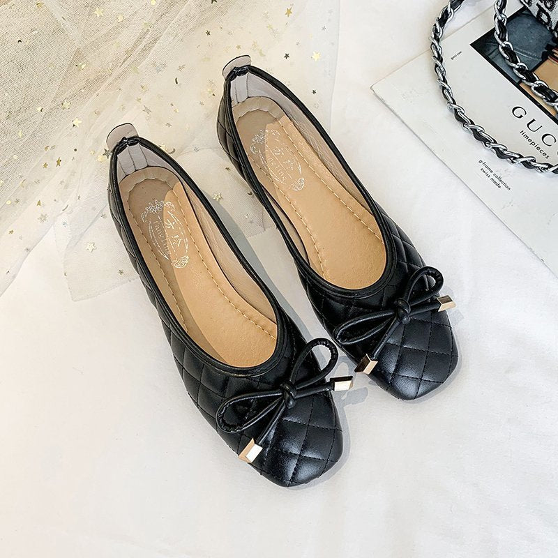 Valenzora | Butterfly Bow Tie Breathable Square Toe Non-Slip Slippers