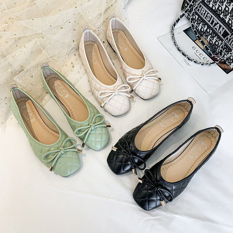 Valenzora | Butterfly Bow Tie Breathable Square Toe Non-Slip Slippers