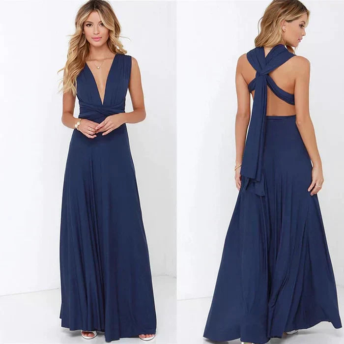 Valenzora | Elastic wrap dress with straps