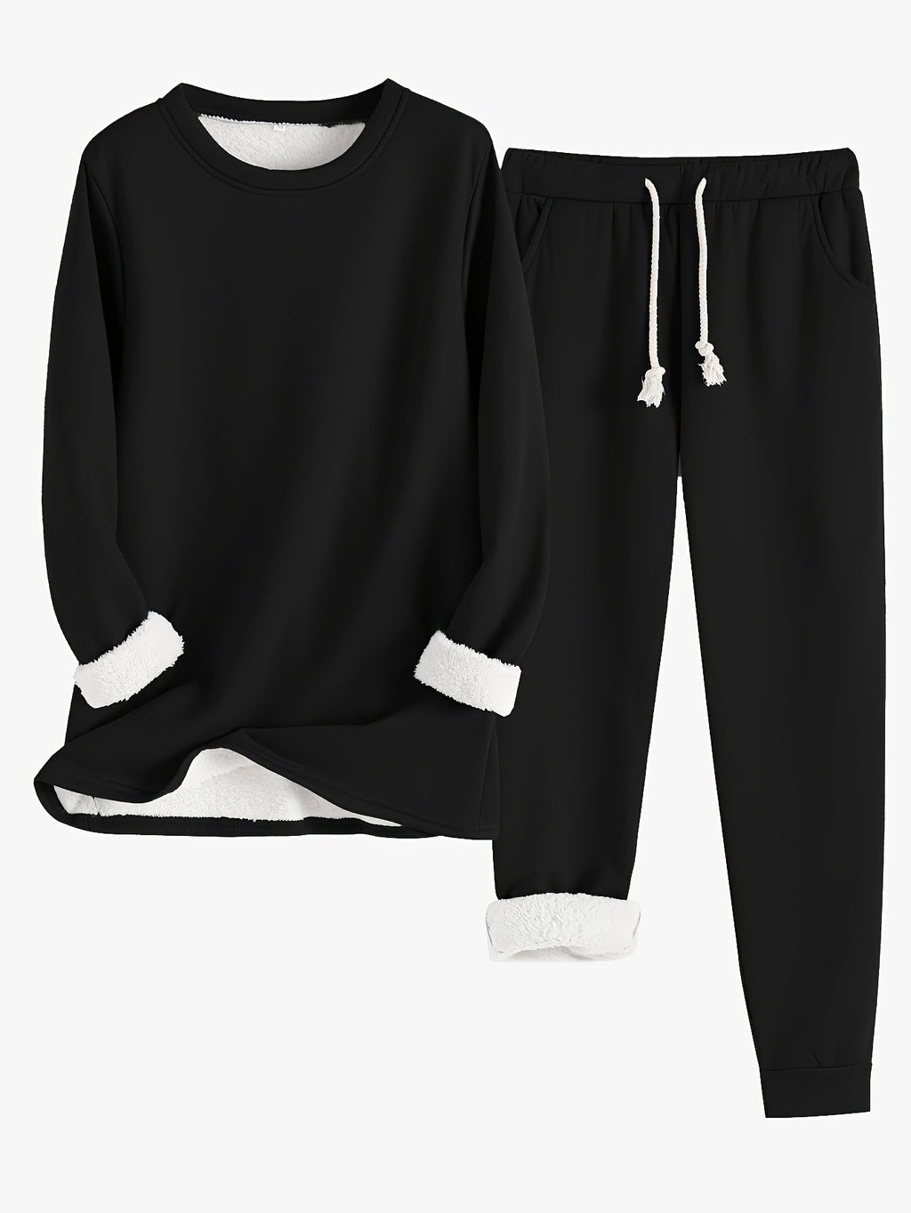 Valenzora | Stylish Winter Casual Thermal Sweatshirt and Jogging Pants Set for Women