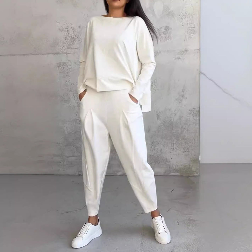 Valenzora | Women's Long-Sleeved Pantsuit, Irregular Design