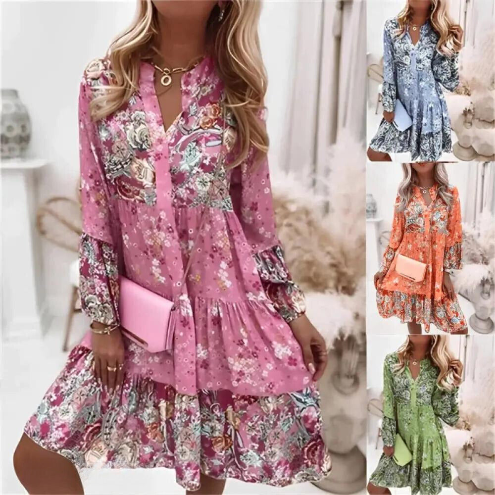 Valenzora - Floral Elegance Flower Dress