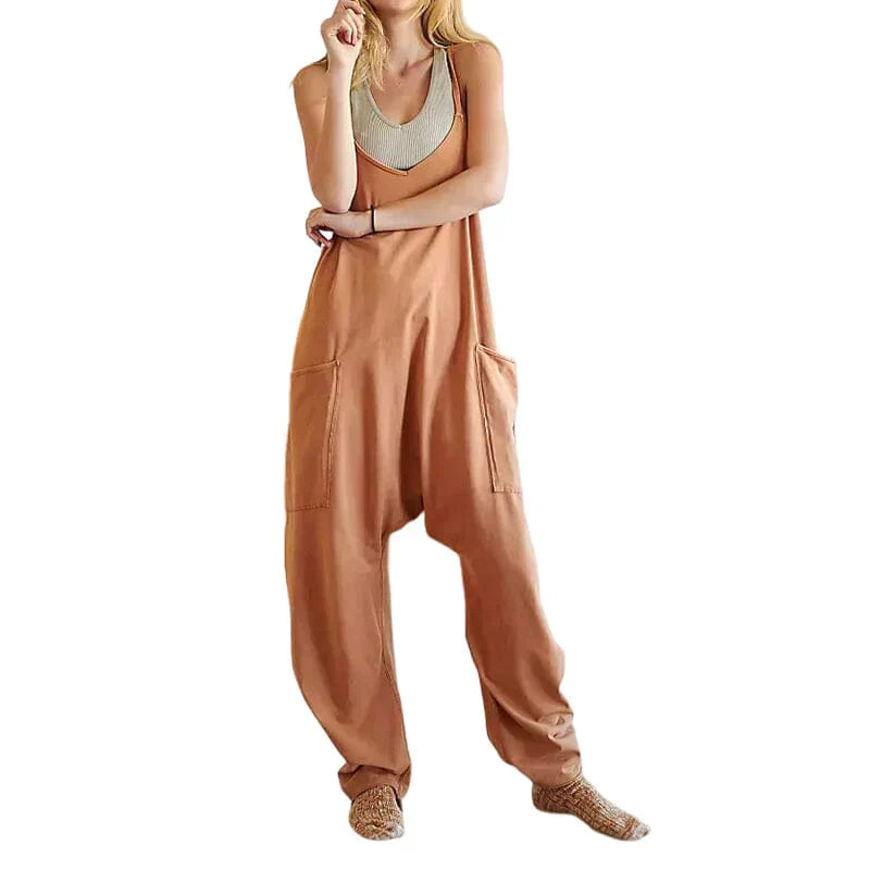 Valenzora | Loose Wide Leg Sleeveless Jumpsuit for Women